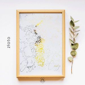 Plakat złocony - Jungle cruise - złoty